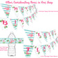 POP parties Flamingo Pineapple Happy Birthday Banner Pennant - Flamingle Party Banner