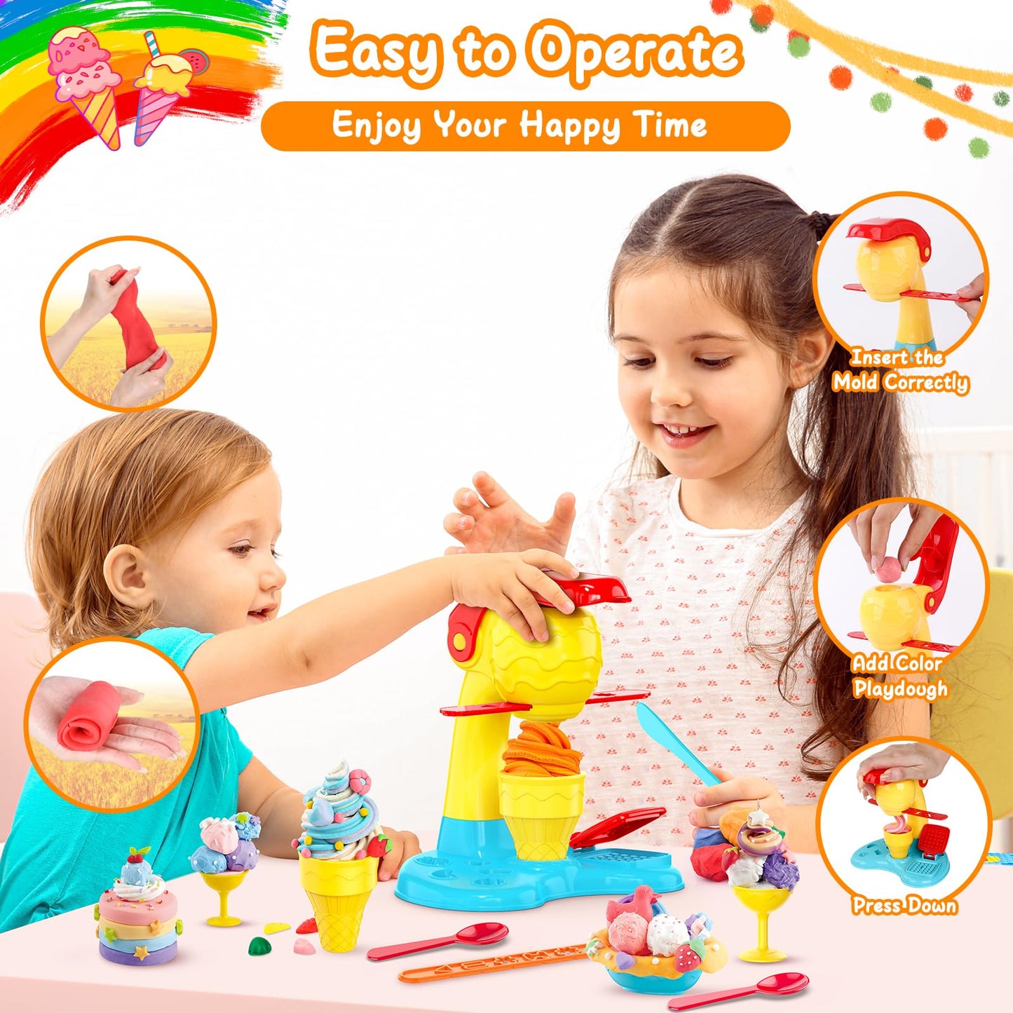 Playdough Sets for Kids Ages 4-8,Kids Toys for Ages 5-7 8-13,Toys for 3 4 5 6 7 8 Year Old Girl Gifts,Arts and Crafts for Kids 4