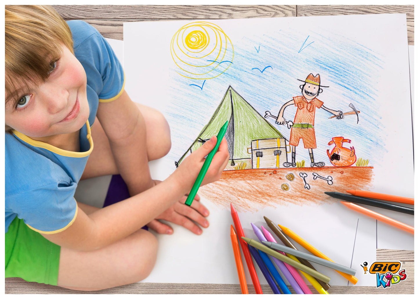 Bic Kids Plastidecor Colouring Crayons, Crayons for Drawing and Crafts, Assorted Colours, Pack Of 24