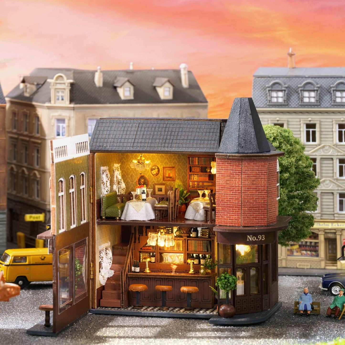 Diy Miniature House Kit, Cuteroom Wooden Dollhouse Kit Mini House Making Kit With Furnitures, Diy Dollhouse Kit Birthday Gift (G