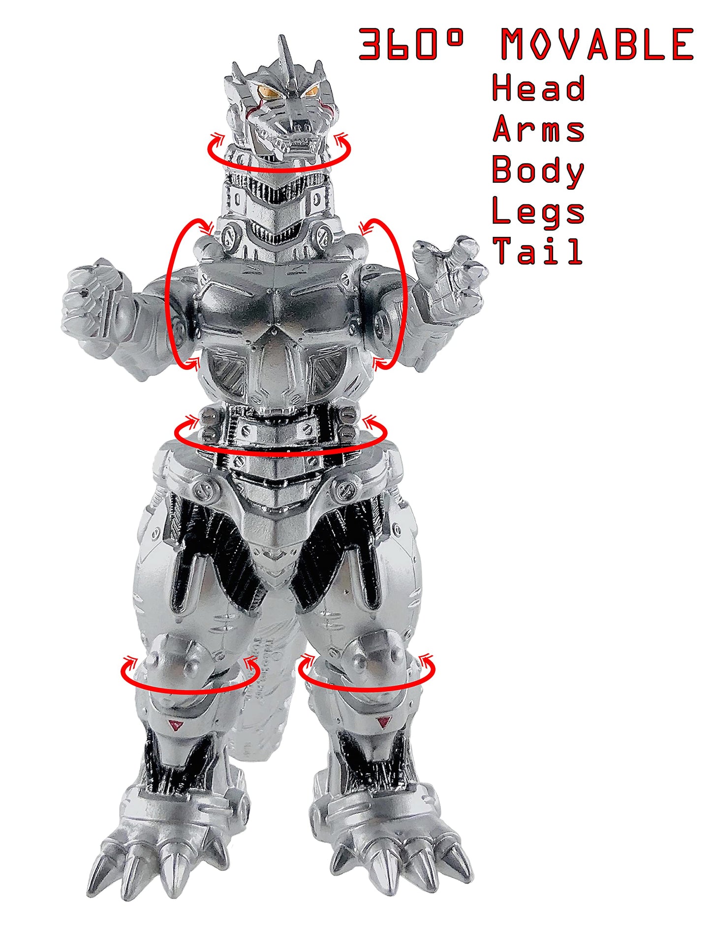 Twcare Set Of 2 Mecha Godzilla Earth Mechagodzilla Kiryu Toys, Kaiju Universe Action Figures King Of The Monsters Movable Joints