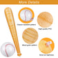 Durony 5 Pieces Inflatable Baseball Set Including 2 Piece 31.5 Inch Baseball Bat Inflates 3 Piece 5.5 Inch Beach Baseball Sports