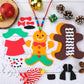 Yuxung 24 Sets Christmas Craft Kits for Kids DIY Gingerbread Man Necklace Crafts Kit Xmas Foam Crafts for Kids Christmas Holiday