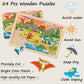 Puzzles For Kids Ages 4-6, 4 Packs 24 Piece Wooden Jigsaw Puzzles For Toddlers 2-4, Preschool Educational Puzzles Boards Toys Gifts For 3 4 5 6 Boys Girls