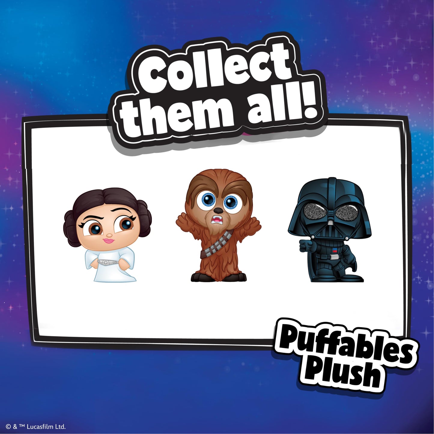 Just Play Star Wars Doorables Puffables Plush - Star Wars: A New Hope, 10-Inch Collectible Plush Featuring Glitter Eyes, Styles