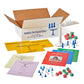 Borenson and Associates Hands-On Equations Class Set for 10 Players, Ages 8-14, Multicolor, Model 9851, Plastic