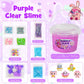 Purple Slime Kit, Clear Slime Bucket, Slime Party Favors For Kids, Crunchy Slime Includes 10 Packs Of Slime Add-Ins, Sensory Toy