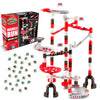 Marble Genius Marble Run Racing Set: 125-Piece Marble Run Racing Set Toys For Kids, Marbles Maze Tower Building Blocks, Marble Race Track Rolling Game, Educational Learning Stem Toy Gift, Racing