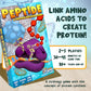 Genius Games Peptide Strategy Card Game | Teaches Amino Acids | Small Red Paper Model GOT1003