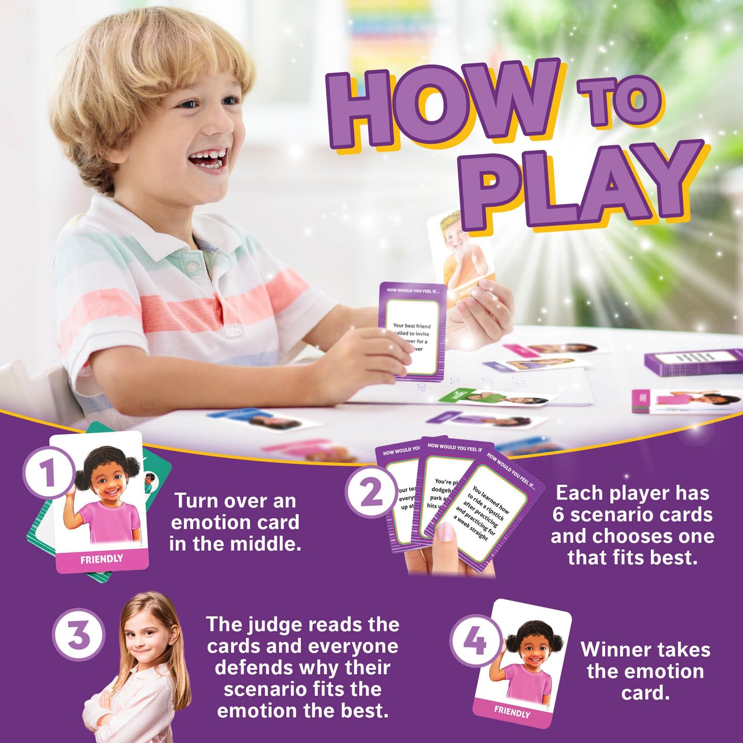 Skillease Exploding Emotions Flashcards And Game: 2 In 1, Hilarious Family Fun Game, Social Emotional Learning, Emotion And Feeling Cards For Kids, Teaches Social Skills, Autism Game For Therapy