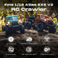 EAZYRC 1/10 Atlas RC Crawler Truck 4X4, Metal-Gear, 2.4GHz, Nylon, 1/18 Blue