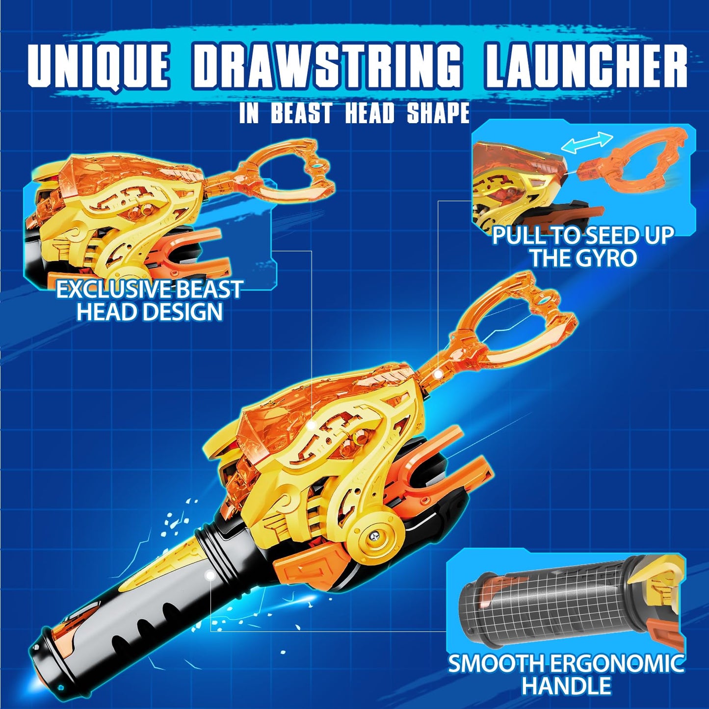 Infinity Nado Battling Toys Set, Metal Spinning Top & Launcher, Yellow, Model EU654112, Ideal for Kids Age 5+