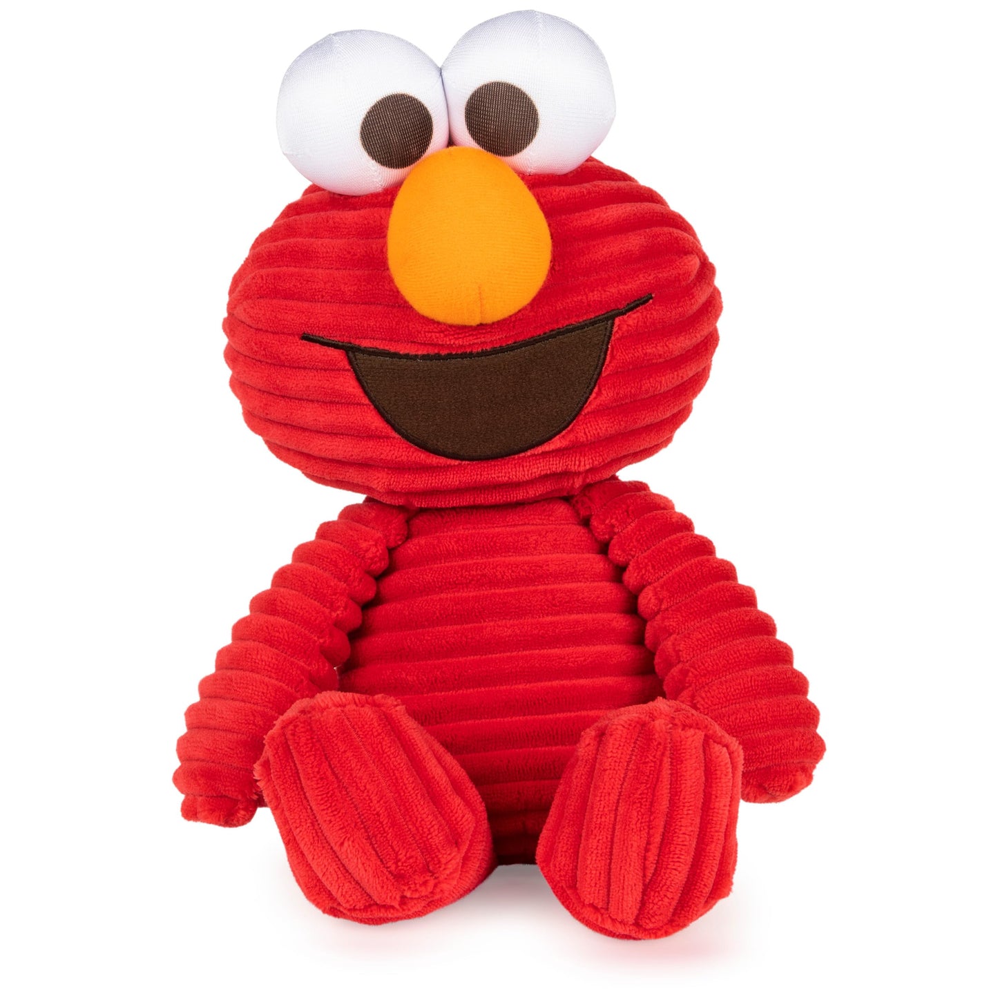 Gund Sesame Street Official Cuddly Corduroy Elmo Muppet Plush, Premium Plush Toy For Ages 1 & Up, Red, 10.5