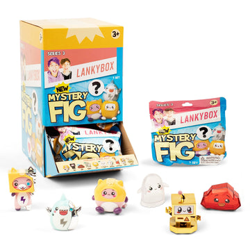 Lankybox Mini Mystery Figures - Party Pack 24-Pack – Series 3, Collectible Mini Figures, Glow-In-The Dark Editions, Officially Licensed Merch