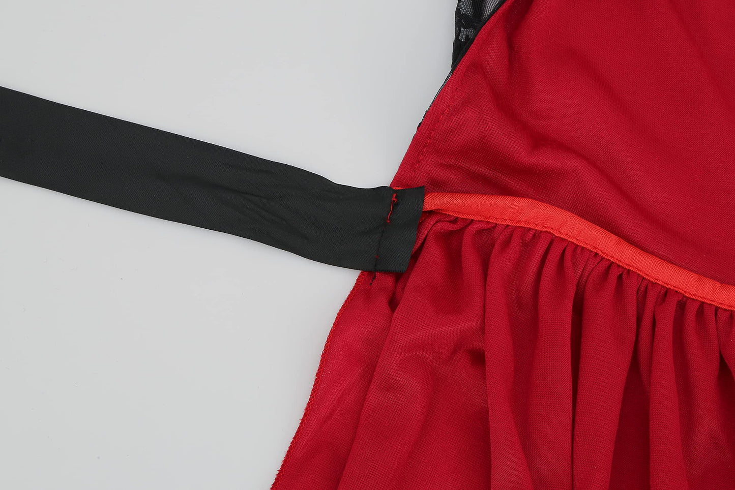 Lmyove Girls Little Red Riding Hood Cloak Costume, Kids Halloween Christmas Red Cape (Medium, Red&Black)