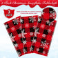 3 Pieces Red and Black Buffalo Plaid Merry Christmas Party Tablecloth Decorations,Plastic White Snowflake Buffalo Plaid Sign Tab