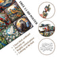 Stained Glass Puzzles For Adults 1000 Pieces, Bird Puzzles For Adults Flower With Cardinal Bird Parrot Hummingbird, Impossible Hard Challenging Jigsaw Puzzles For Adults