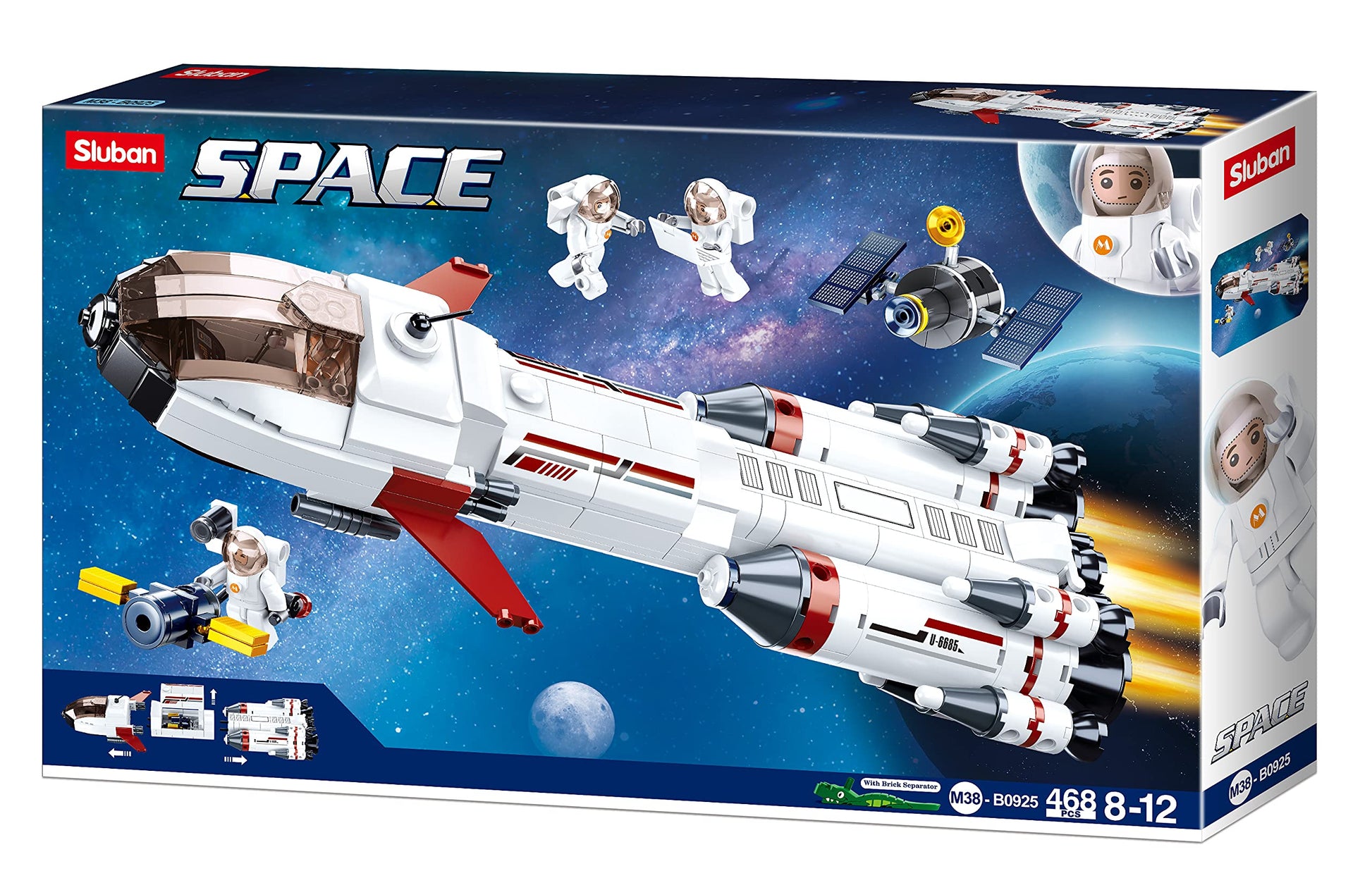 Sluban - Space-Saturn Expedition Rocket 468pcs, M38-B0925, Multi-Colour