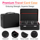 Card Deck Box With Portable Case, 6 Pack Clear Card Deck Box Holds 600+ Double Sleeved Cards, Commander Deck Box With 6 Dividers