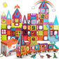 Magnetic Tiles Building Blocks With 4 Cars Magnet Train Set For Kids Construction Stem Toy Preschool Educational Creativity Lear