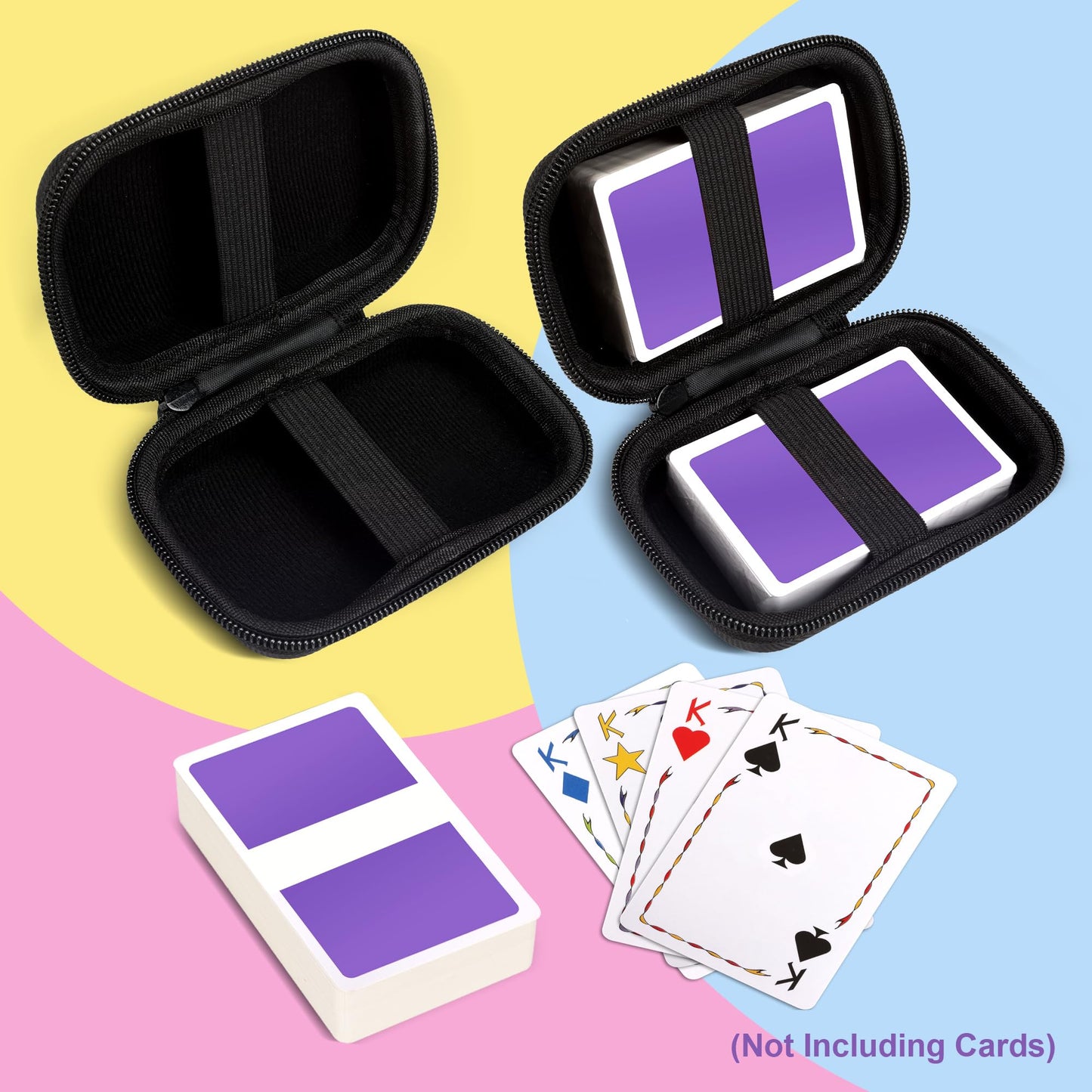 Meetikar Travel Card Games Case Compatible With Card Games Set, Hard Carrying Card Case Compatible With Uno And Phase 10 Playing