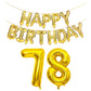 Shuntai 78Th Birthday Decorations For Men Women 78 Balloon Number Gold Jumbo Numbers 87 Foil Mylar Balloons With Happy Birthday