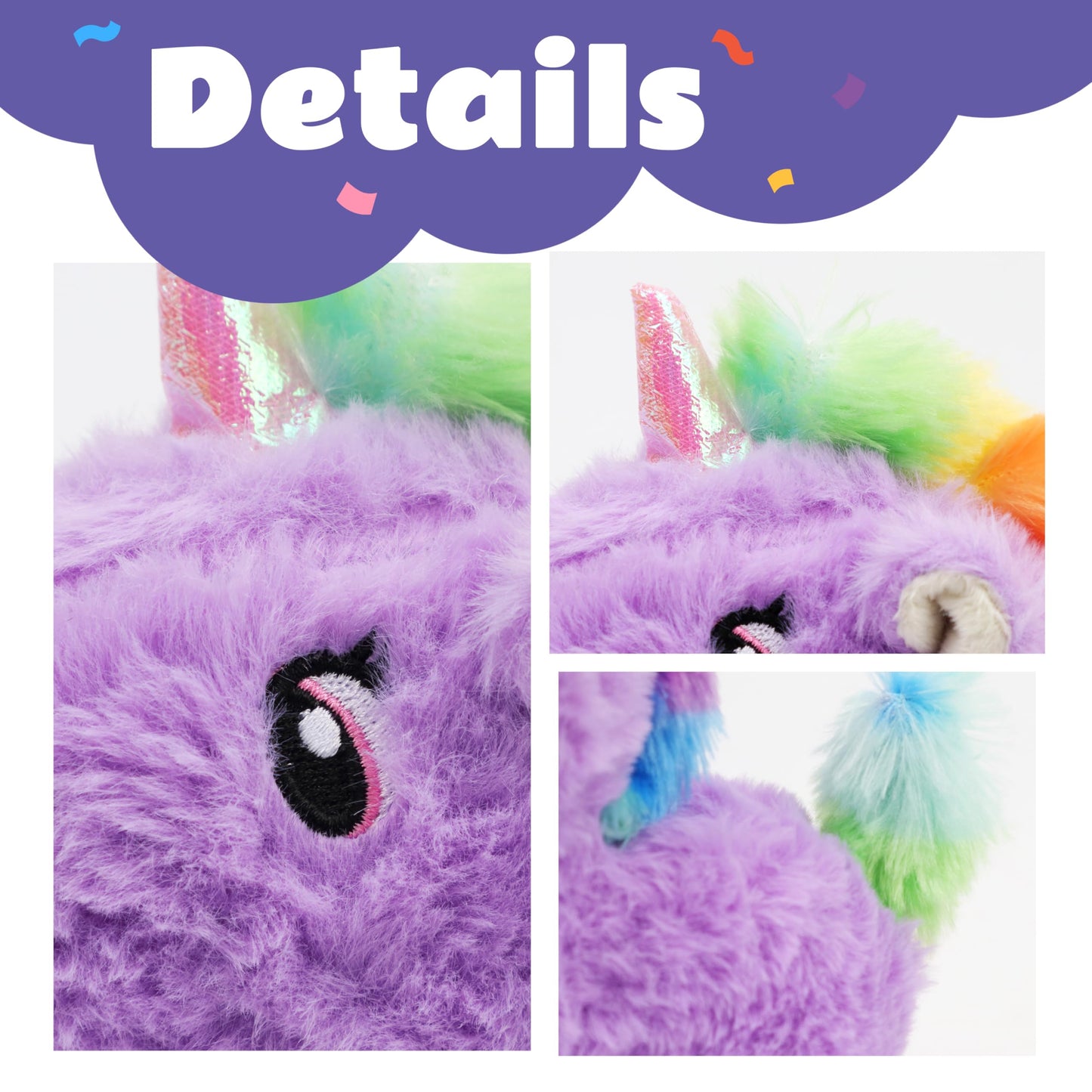 Cuteoy Walking Purple Unicorn Stuffed Animal Talking Wagging Nodding Educational Plush Toy Electric Interactive Animated Plushies For Girls Boys Birthday