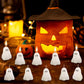 EBaokuup 20 PCS 2 X 1.6 Halloween Ghost Candles, Ghost Shaped Decor Candles, Fun Face Spooky Burning Candle for Halloween Pa