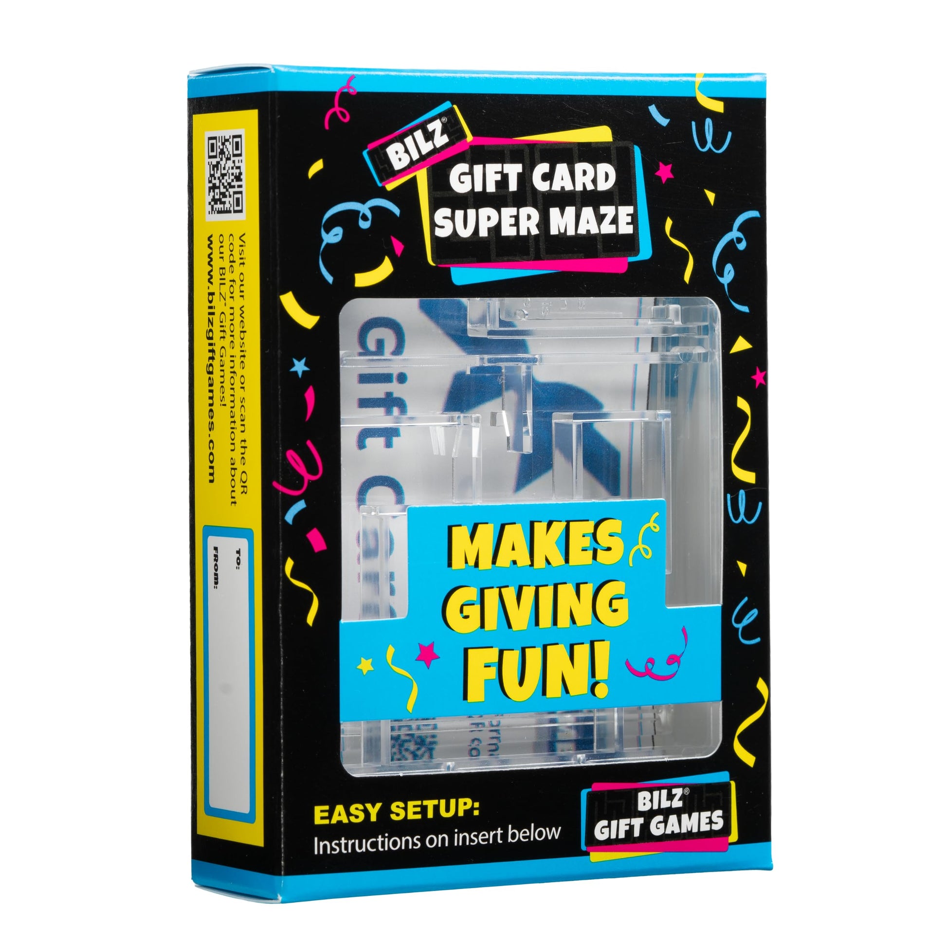 BILZ Super Maze | Gift Card Puzzle Game for Ages 8+ | Made in USA | Easy Fun Setup | Fits Gift Cards, Cash (Folded), and Notes |