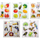 Khilonewale Wooden Educational Colorful Fruits, Vegetables, Animals, Tools, Birds Set of 5 Board Puzzle for Pre School