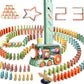 Rohsce Domino Train Toy, 80 Pcs Kids Games Automatic Dominos Set, Stem Montessori Toys For 3 Year Old, Colorful Lights & Music Creative Gifts For Boys Girls Autistic Age 3 4 5 6+