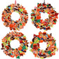 12 Sets Thanksgiving Wreath Decorations, Thanksgiving DIY Foam Wreath Signs Fall Craft Kit Turkey Maple Leaves Pumpkin Foam Stic