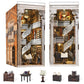 Minicity Book Nook Kit, Diy Miniature Dollhouse Booknook Kit With Led Light And Dust Cover (Law Library)