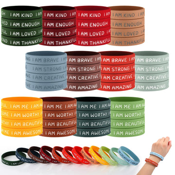 Sratte Inspirational Silicone Wristbands Rubber Stretch Unisex Bracelets Student Christmas Gift Stocking Suffers for Class(Class