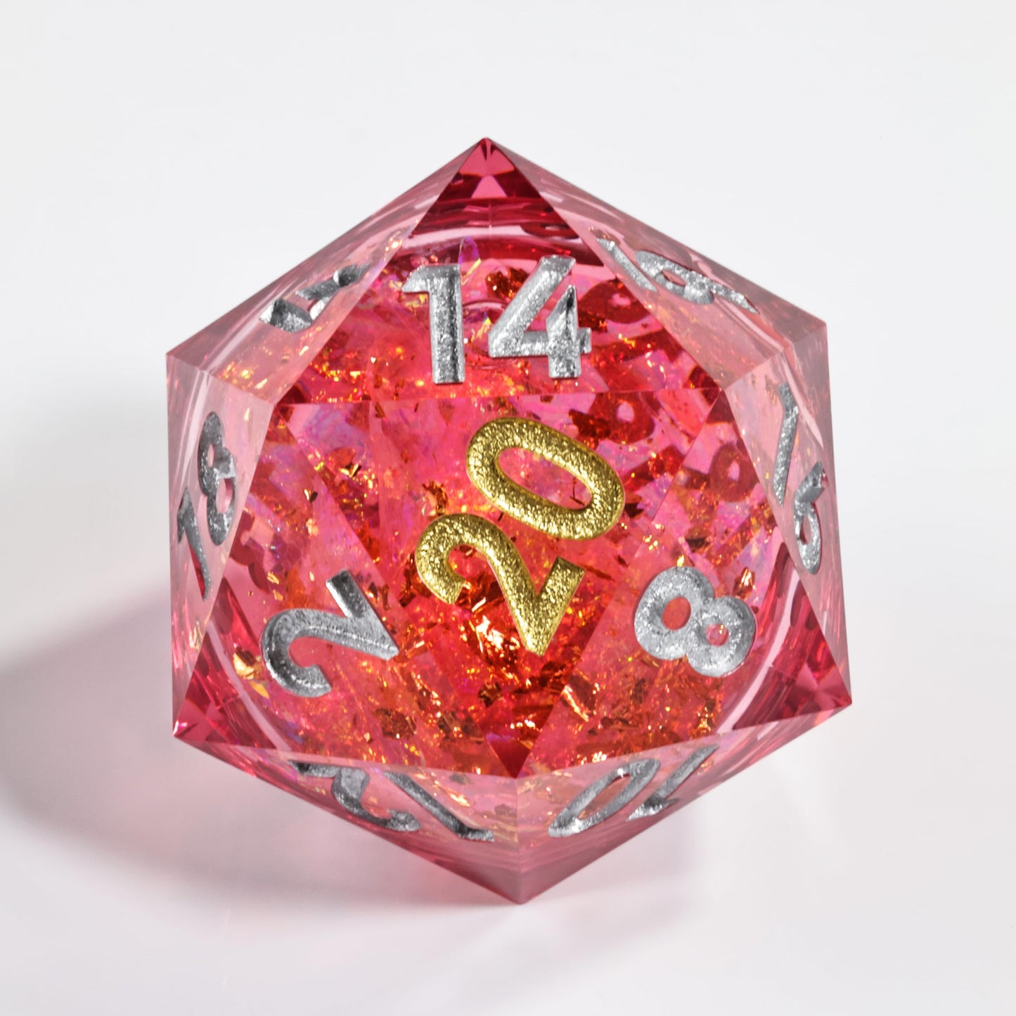 Mini Planet 50mm Chonk D20 Liquid Core Role Playing Table Games DND Polyhedral RPG MTG Dice Raspberry