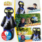 Inflatable Dudes Ninja 47 Inches -Kids Punching Bag | Already Filled With Sand| Bop Bag | Premium Inflatable Toy | Party Games - Indoor Outdoor- | Bounce-Back Action | Punching Bag For Kids- (Nobi)