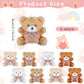 Zomiboo 12 Pcs Mini Plush Stuffed Animal Bulk 4 Inch Graduation Bear Easter Egg Stuffer For Diy Kids Birthday Carnival School Prizes Gift Goodie Bag Filler(Brown, Khaki, Apricot, White, Bear)