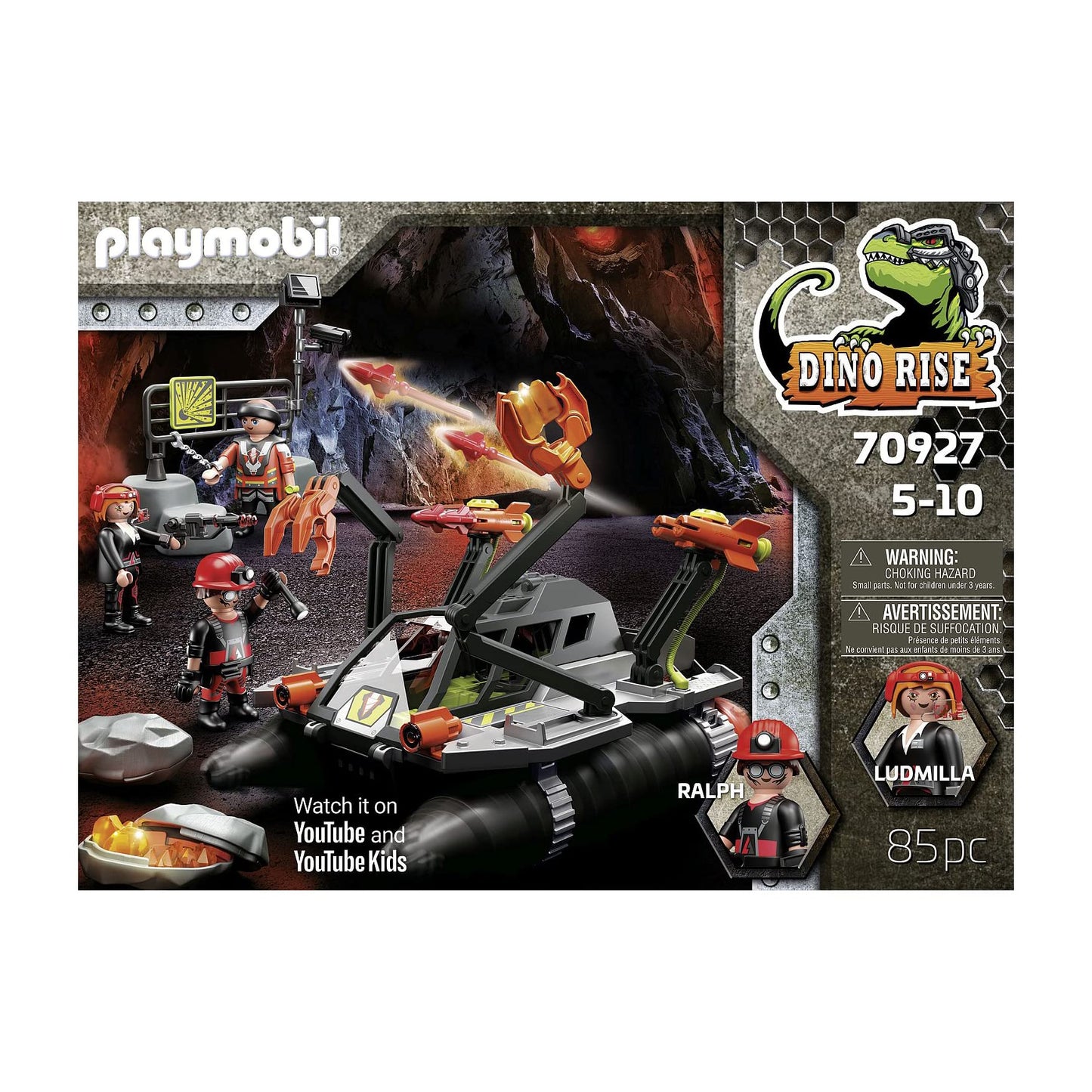 Playmobil Demolition Drill Model 70927 - Green & Black, One Size, Plastic Construction Toy