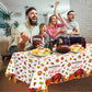 Oudain 3 Pcs Fall Plastic Football Tablecloth 108 x 54 Inch Autumn Tablecloth Thanksgiving Table Cover for Fall Football Themed