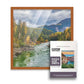 19X19 Puzzle Frame Kit With Glue Sheets | Light Brown Traditional Picture Frame | Real Wood With Uv Resistant Acrylic Front | Ma