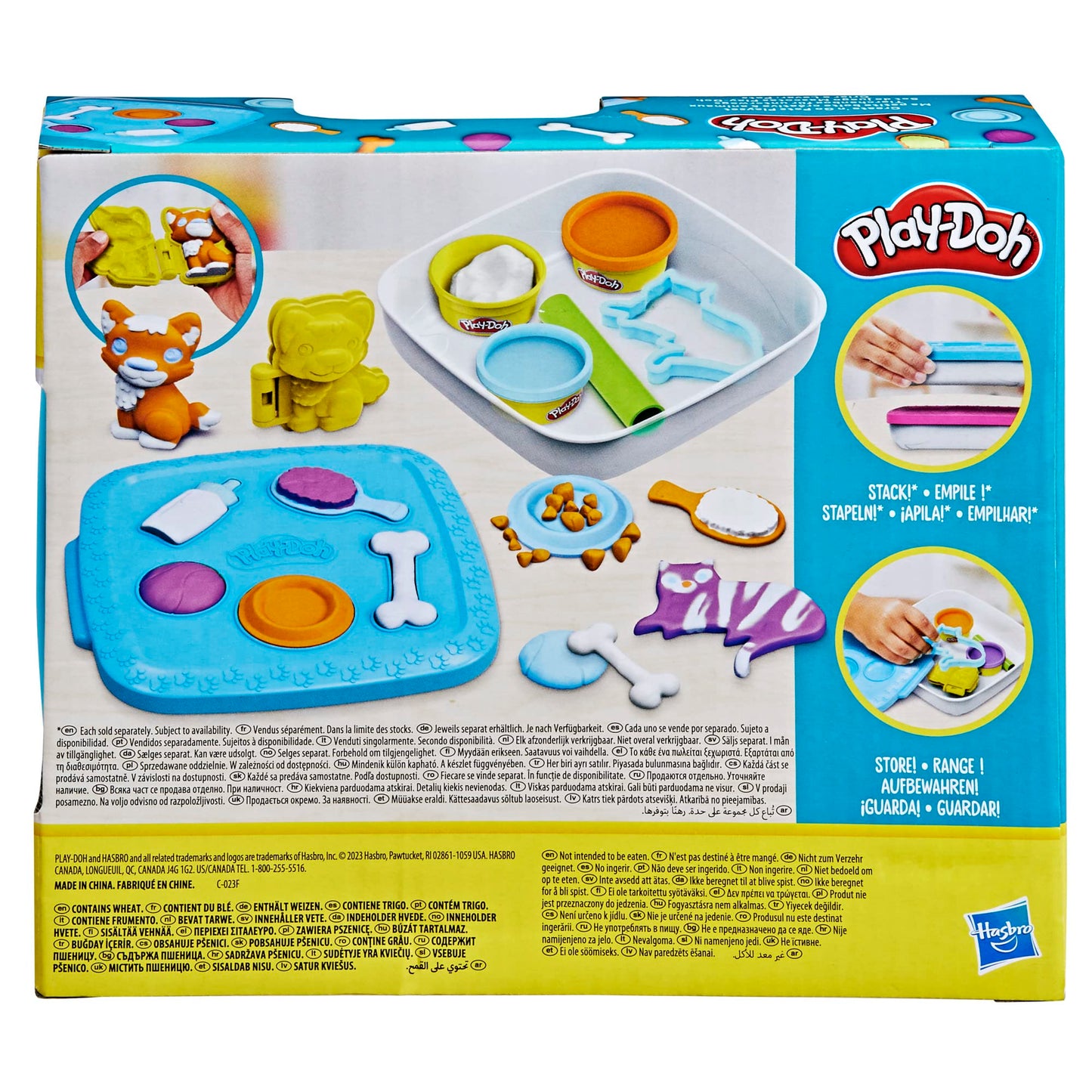 Play-Doh Create ‘N Go Pets Playset, 4 Colors & Storage Container, Animal Toy Sets, Easter Basket Stuffers, Preschool Toys, Kids Arts & Crafts, Ages 3+