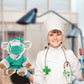 DolliBu Doctor Dress Up Set For Teddy Bear Plush Toy - Surgeon Scrubs Outfit For Stuffed Animals  Doctor Cap  Shirt  Pants  & Mask For Teddy Bear Costume - Large