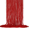 EOBOH 24PCS Bead Necklace, Red Bead Necklace Stuff Party Favors, 33'' Christmas Necklaces Festival Parade Throw Accessories for