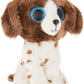 Ty 2007517 Muddles Brown & White Dog Beanie Boo Stuffed Animal, Multicoloured, 15 Cm
