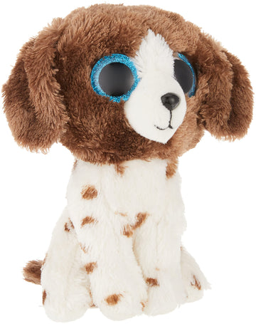 Ty 2007517 Muddles Brown & White Dog Beanie Boo Stuffed Animal, Multicoloured, 15 Cm