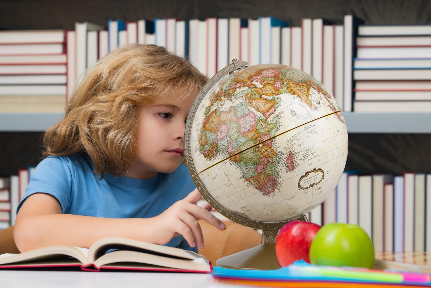 Replogle Globes Franklin World Globe, Antique Ocean, 12-Inch Diameter,Over 4,000 Place Names