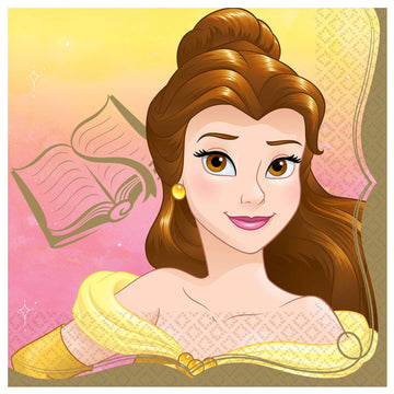 Disney Princess Luncheon Napkins, 6.5' (16-Pack) - Deluxe Party Napkins, Perfect For Themed Parties And Celebrations, Belle