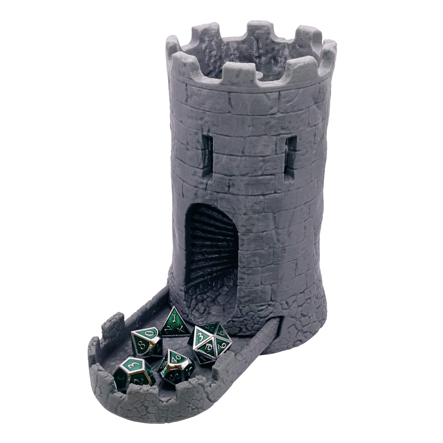 STAHLHAMMERS Dice Tower & Tray for Rolling and Randomizing Dice for DND, Pathfinder, and Other D&D RPG Roleplaying Games with St