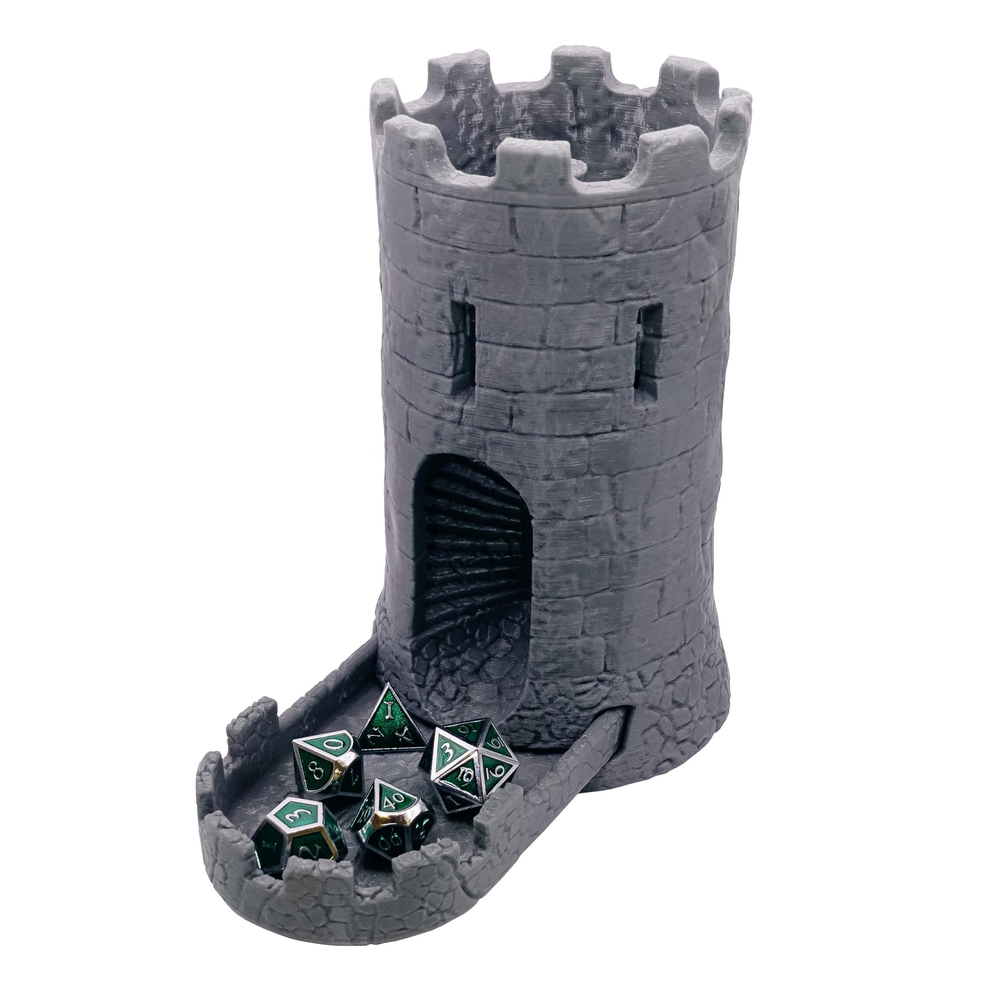 STAHLHAMMERS Dice Tower & Tray for Rolling and Randomizing Dice for DND, Pathfinder, and Other D&D RPG Roleplaying Games with St