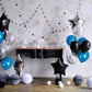 Treasures Gifted Metallic Royal Blue Balloons, 12 Inch Rubber, 100 Pack with Ribbon - Pearlized Dark Blue Latex Balloons